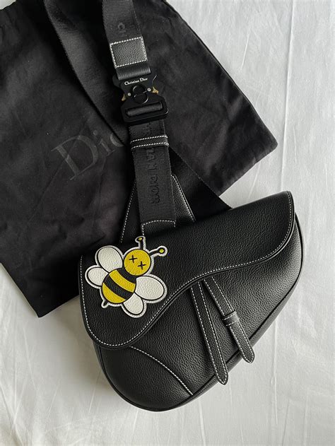 dior x kaws saddle bag